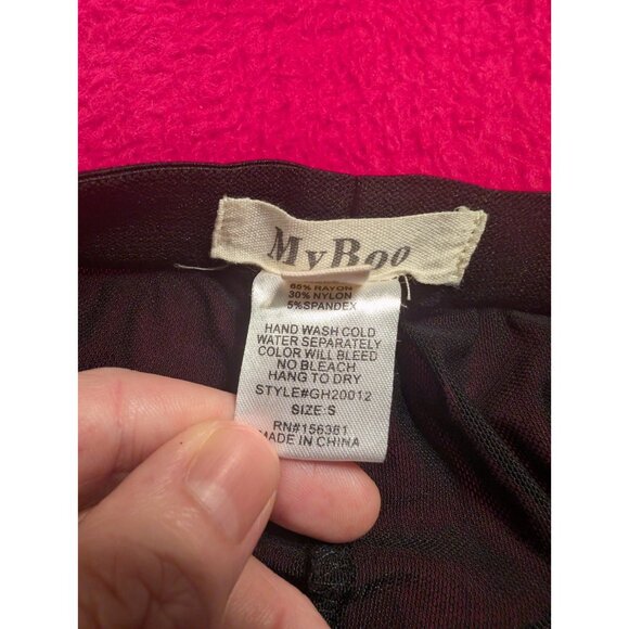 Y2K MyBoo Women’s Black Gothic Lace-Up Eyelet Corset Hook Capri Pants Size S - Picture 8 of 8